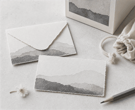 Personal gift note printed on natural paper